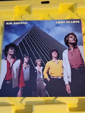 'Lost in Love' Yellow Album Cover Poster -